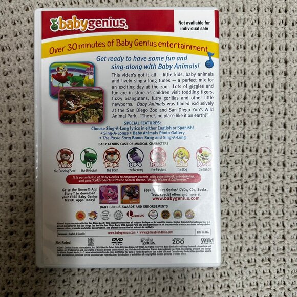 DVD‎ Baby Genius Baby Animals Favorite Sing-A-Longs Day at the Zoo - Picture 2 of 4